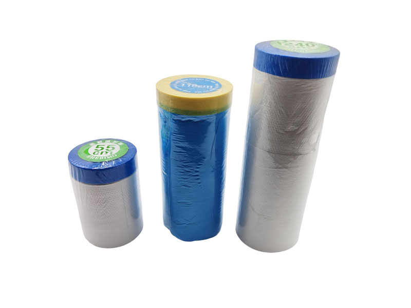 Pre-Taped Plastic Masking Protective Film Automotive Painting Covering Adhesive Car Pre-Tape Masking Paper Hand Tools Product